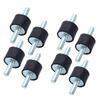 8 Stück Gummi-Isolatorhalterungen Antivibrationsbolzen Doppelseitige Schraube M6 20x15
