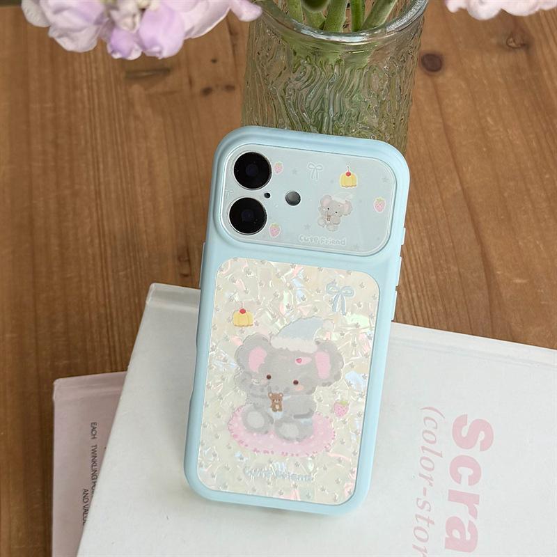 

Custom Light Blue Sleepy Elephant iPhone 17/16 Pro Max/15 Pro Case iPhone 16 Pro