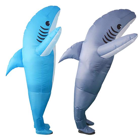 Inflatable Costume Shark Game Fancy Dress Party Jumpsuit Cosplay Outfit Prop