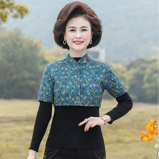 Mom's Velvet-Lined Shoulder Protector & Mid-Sleeve Vest for Elderly Women's Warmth and Neck Support