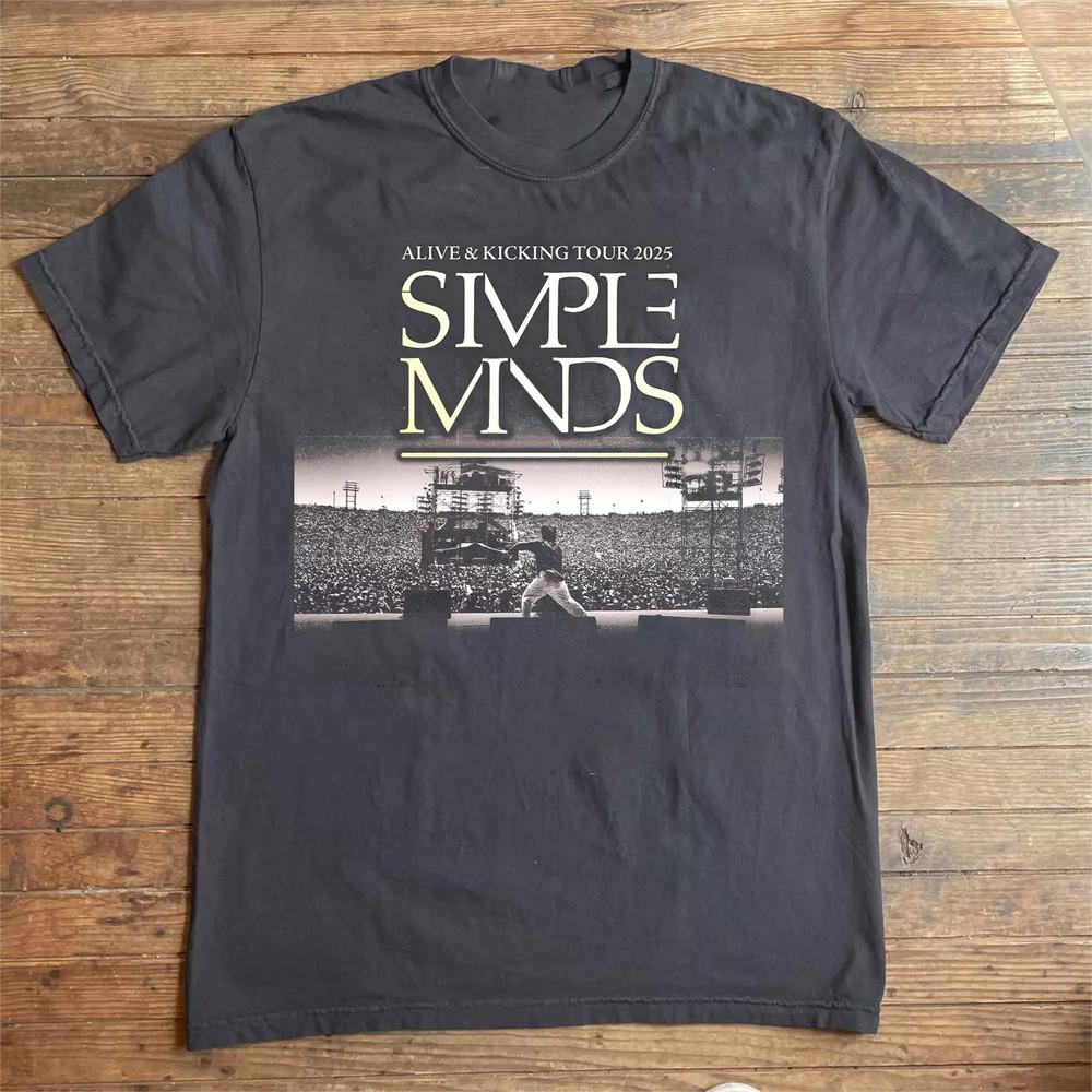SIMPLE MINDS BRING ALIVE & KICKING TOUR 2025 T Shirt Full Size S-5XL Unisex T-Shirt S