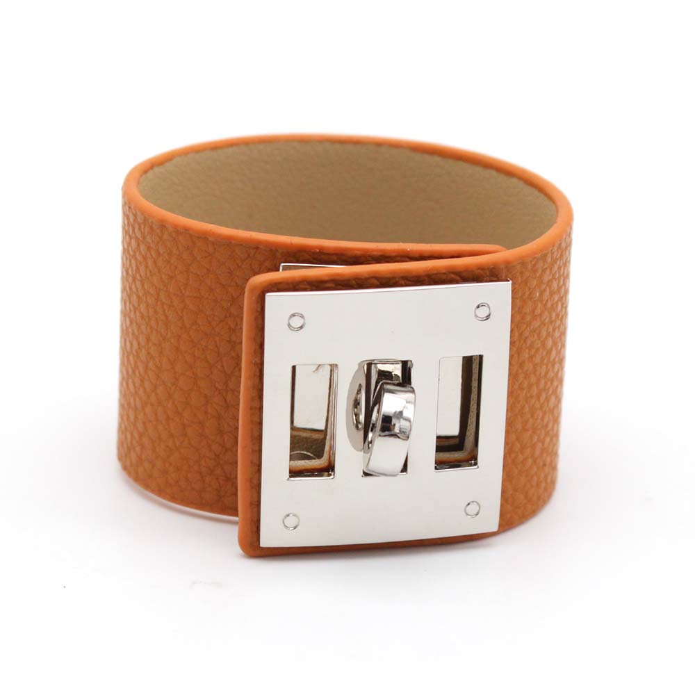 Fashion Vintage Wide Leather Cuff Bracelets & Bangles For Women Cuff Bracelet Statement Jewelry Valentines Gift