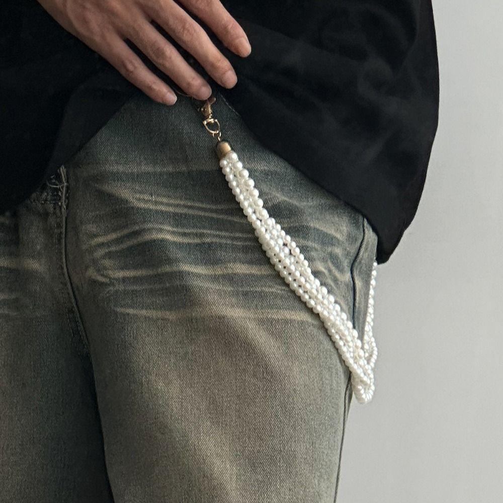 Tassel Pearl Waist Chain Gothic Tassel Jeans Chain Punk Punk Belt Chain  Jeans