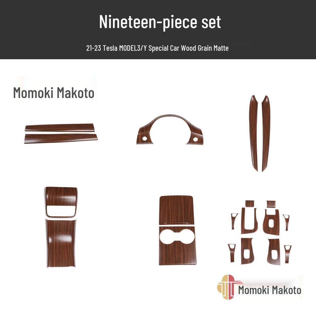 Carbon Fiber Interior for 2021-2023 Tesla Model 3/Y Steering Wheel & Console