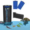 Aquariumschildpadfilter: 600L/H Debiet Stil Onderdompelbaar Waterfilter voor Vissenkom met Laag Waterpeil Reiniging en Schildpad Habitat Filtratie Zwart