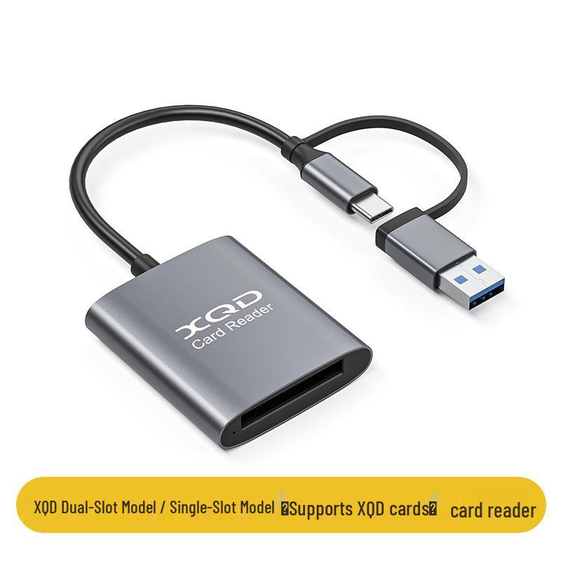 

High-Speed Multi-Function USB-C Card Reader: XQD, SD, TF, for Camera, Mobile, OTG, and Computer