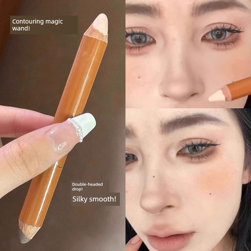 Double-Headed Highlight Repair Integrated Pen Face Dual-Use Contour Stick Plate Waterproof People Pen Nose Shadow Brightening Novice