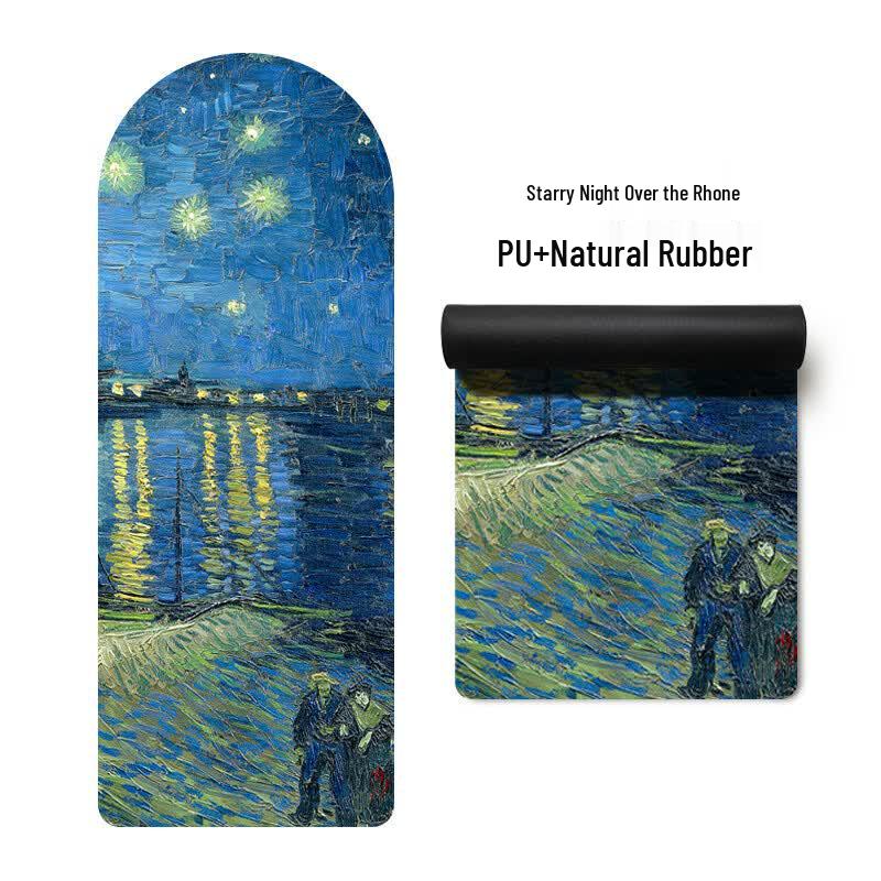 Sanfan Natural Rubber Yoga Mat - Starry Night Over the Rhone