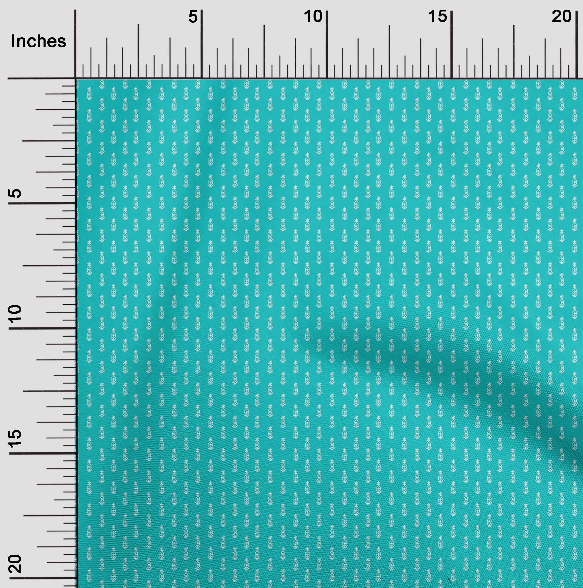 

OneOone Cotton Flex Fabric Floral Block Print Швейна тканина BTY шириною 40 дюймів 42 Inch - Viscose Chiffon синій
