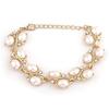 Latest Stylish Design Fancy Pearl Bracelet Earrings Necklace Jewellery Set for Women (15214s)