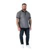 Duke Mens Perry D555 Knitted Jacquard Quarter Zip Kingsize Polo Shirt