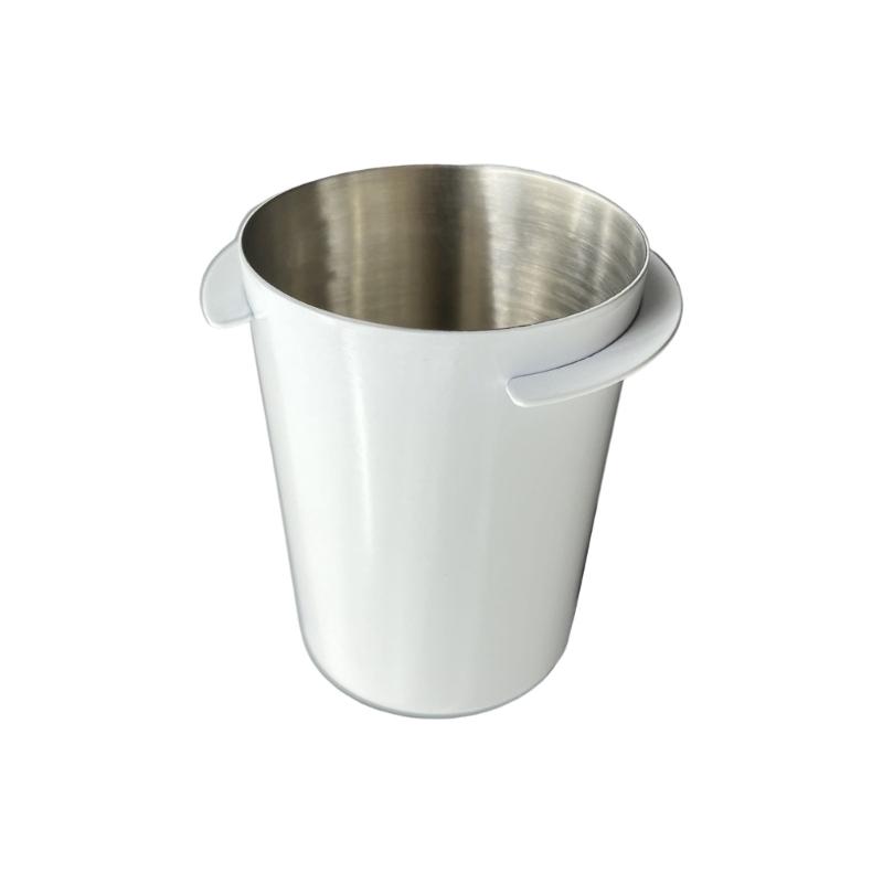Brushed Silver Dosing Cup For Espressos Machines 304 Stainless Steel Nonstick Interior 58mm Portafilter Compatible белый