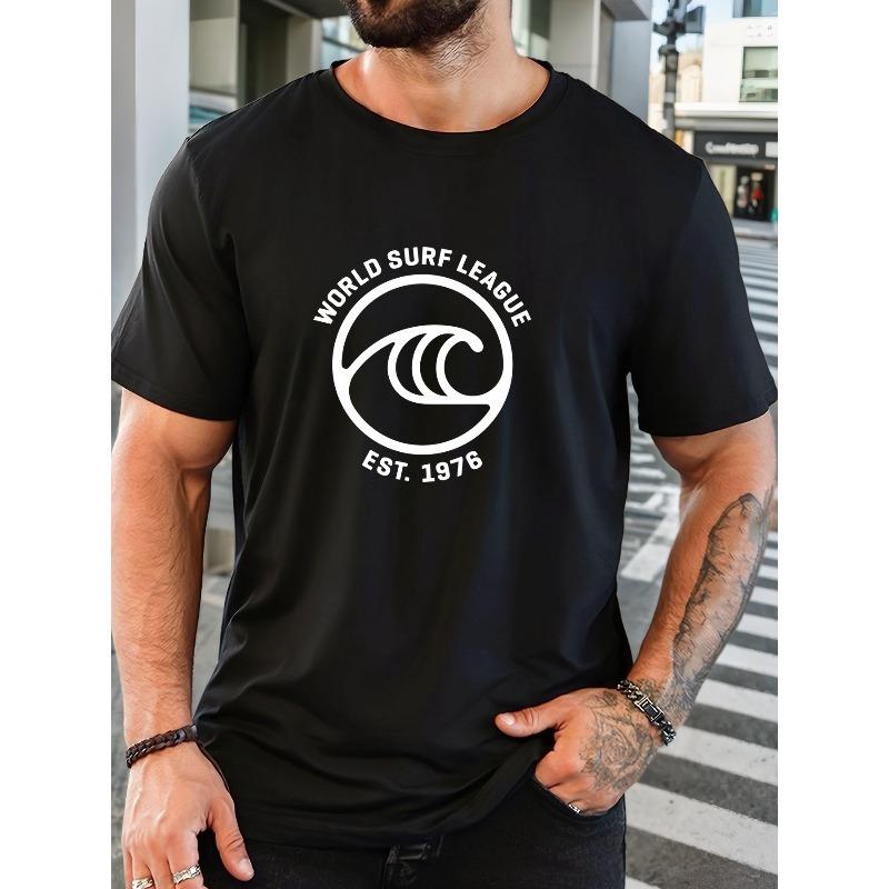 

Men s Lightweight Breathable Short Sleeve T-Shirt - Round Neck Casual & Outdoor Wear Suitable for Gym - Machine Washable 4XL чорний