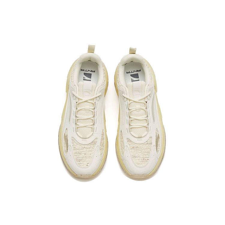 Anta Millennium 5.0 Lightweight Durable Low-Top Sports Casual Shoes Men Sneakers White Yellow 112248890-7