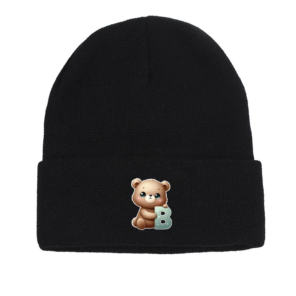 1pc, Alphabet A to Z and Animals Print Knitted Cap Beanie, 260 Knit Hats to Choose, for Men And Women