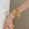 S/Round Shape Irregular Wide Bracelet Wave Opening Retro Hand Ring  Party Decoration