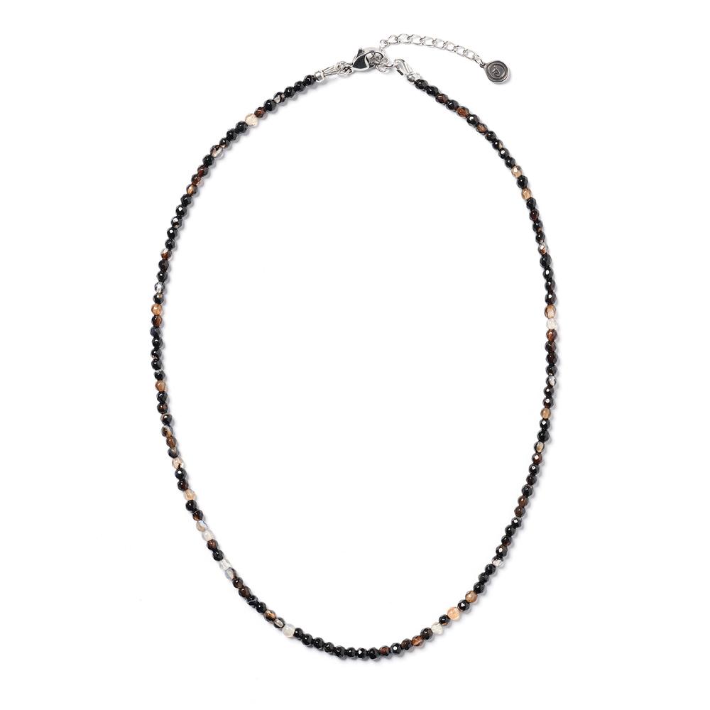 Jbans Classic 3 Black Agate Alto Bead Necklace (C2503-An935_Bk)