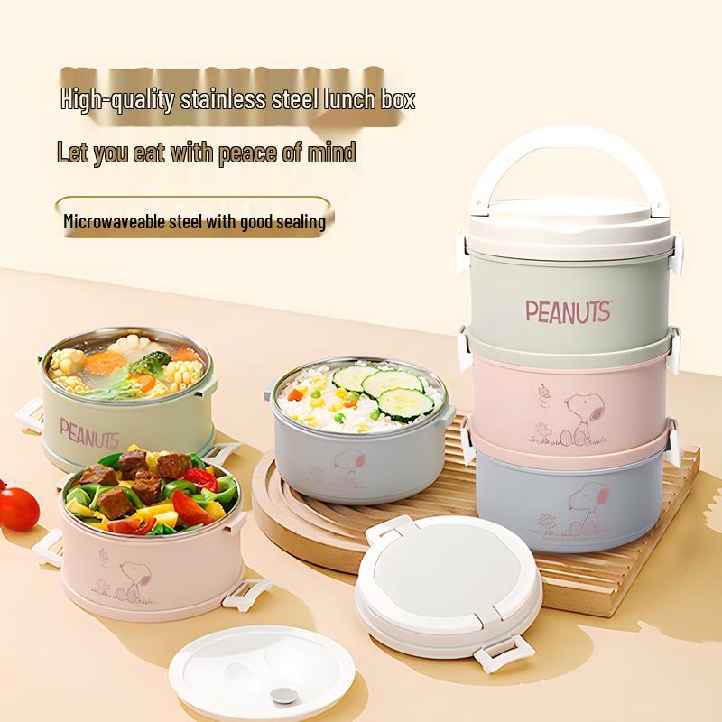 Snoopy 3-Layer Stainless Steel Lunch Box