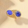 Exaggerated Water Drop Diamond Set Personalized Diamond Set Multi Color Metallic Unique Women's Ring with Adjustable Opening