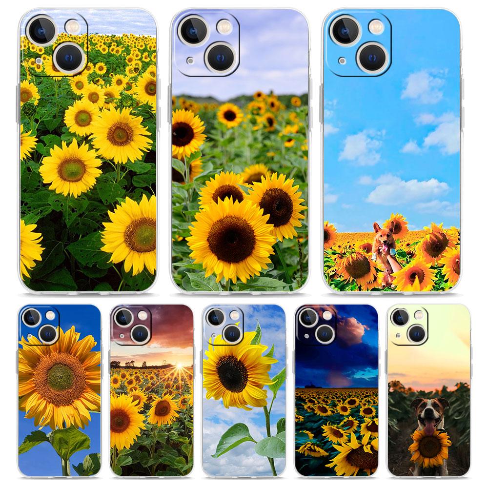 Phone Case For iPhone 17 Cases iPhone Air 16 15 12 13 14 Pro Max 7 8 Plus 16Pro iPhone11 Cover Pretty Sunflower Flower