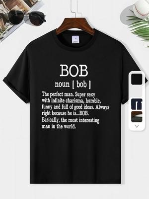 Bob Das Charismatische Super Sexy T-Shirt mit Geometrischem Druck - Bequeme Normale Passform, Sl