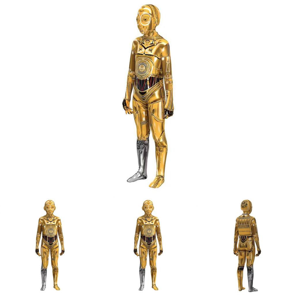 Star Wars Robot Cosplay Costume With Digital Print For Halloween Kids And Adults