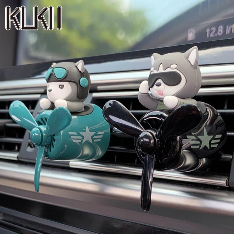 1SET/2PCS Pilots Car Air Fresheners Bear Dog Vent Clip Perfume Accessories Decoration Scent Fragrance Diffuser Airplane Ornament