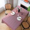 Tablecloth Jacquard Festival Table Cloth Red Thick Tablecloth Rhombus Geometry