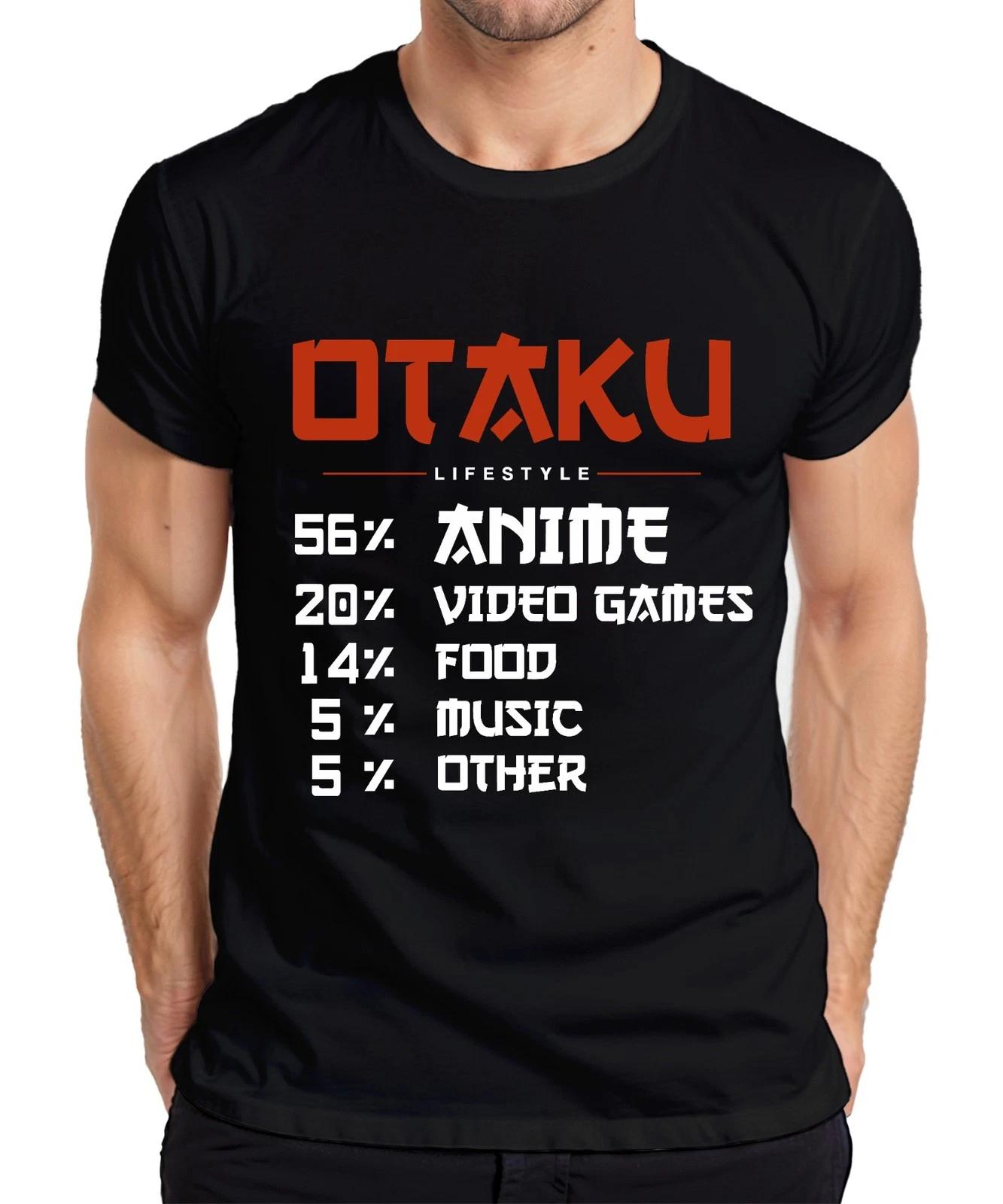OTAKU LIFESTYLE 56% ANIME 20% VIDEO GAMES Manga Videospiele Japan Herren T-Shirt XS