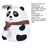 Panda Night Light Silicone LED Light Rechargeable Cartoon Bedside Lamp with 7 Children Room Nightlight Colors Soft Color Changing Desk for