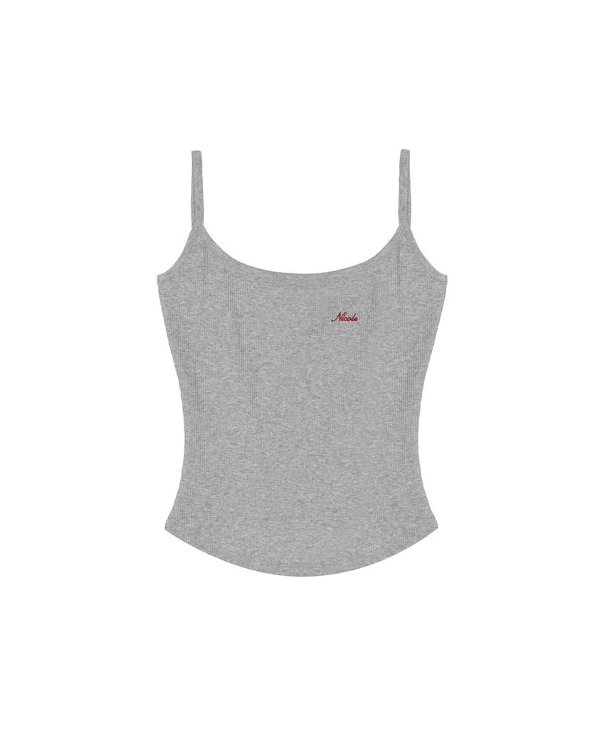 Nigaennikol Ribbed Logo Cami Top_Gray