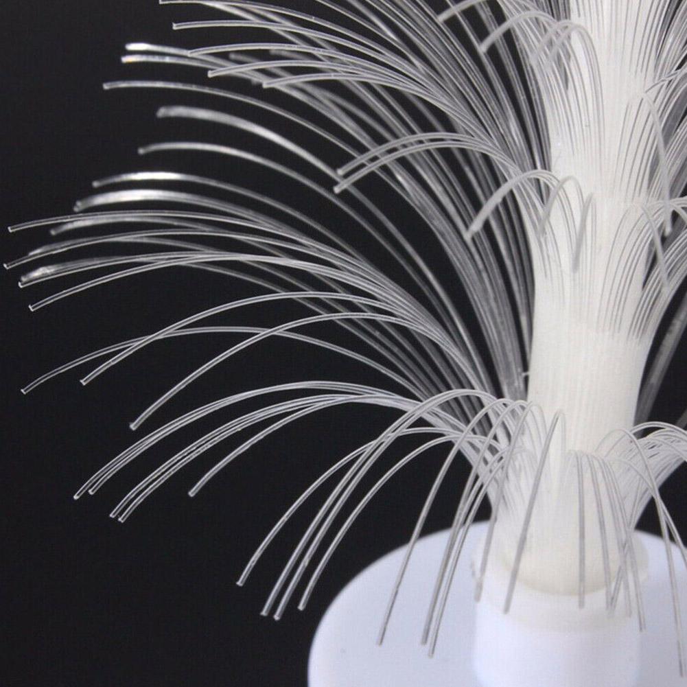 Mini LED Christmas Tree Lamp Colorful Fiber Optic Christmas Color Tree Optical Light Flash Changing Fiber Slow Decor USB La B3J0