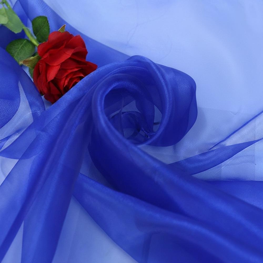 100X150cm Organza Mesh Fabric Colorful Lightweight Sheer Organza Fabric Glossy Smooth Tulle Gauze Fabric