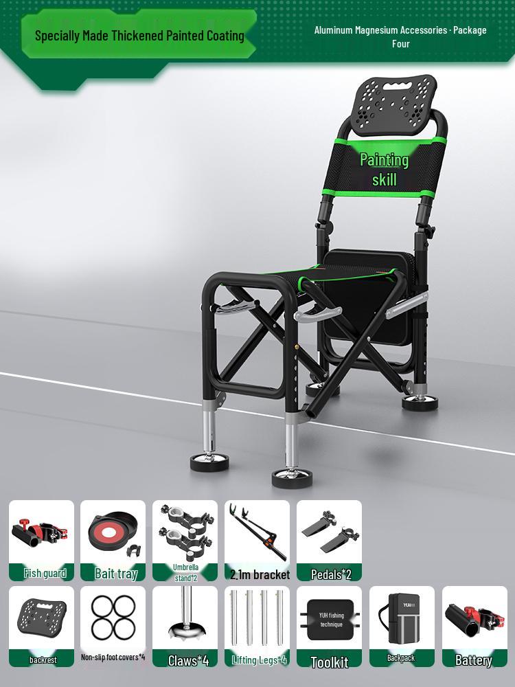 Multi-Functional Folding Fishing Chair: Portable, Reclining, All-Terrain Fishing Seat
