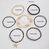 7 Pcs/Set Bohemian Beaded Braided Starfish Rice Beads High-value Creative Bracelet