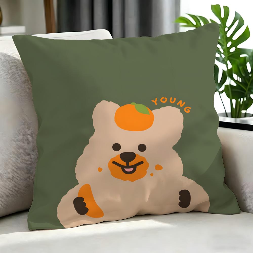 Animal Quokka Cushion Cover Cushion Cover Set 4Pcs 50X50 45X45 40X40 Pillowcase Decorative Sofa Home Decor