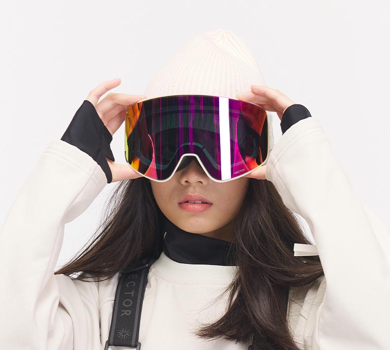 VECTOR Wanketu Magnetic Ski Goggles, Anti-fog, Myopia-Friendly, Helmet-Compatible for Men & Women