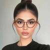 3PCS Retro Cat Eye Transparent Glasses Fashionable Brown Cat Eye Women's Glasses Elegant and Simple Temperament Sexy