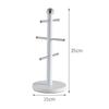 Vánoční stromek na hrnky 6 háčků Kartáčovaný stojan na kávové šálky Nově vylepšený stabilní stojan na hrnky na kuchyňskou linku Skříňku Kavárnu