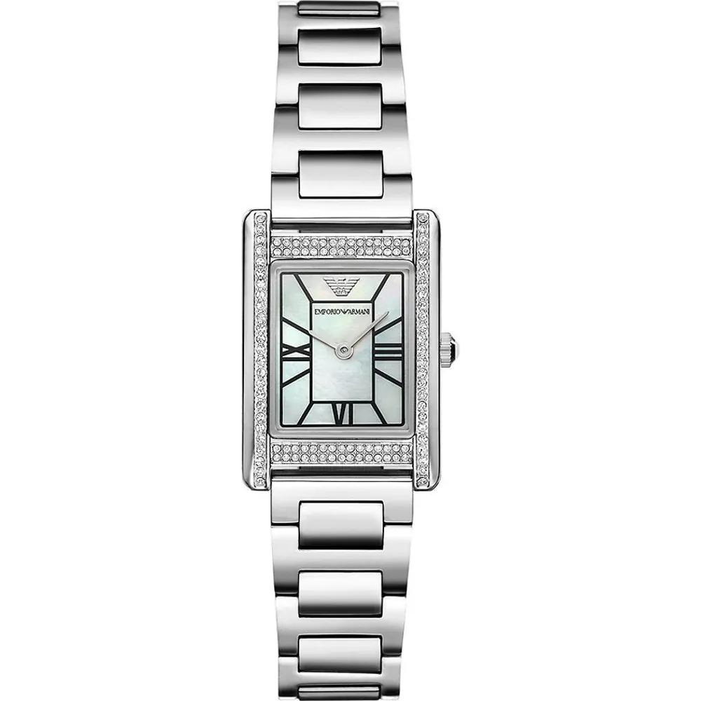 Женские кварцевые часы Emporio Armani Genni из нержавеющей стали с перламутровым циферблатом, серебристые AR11625 мать жемчужного