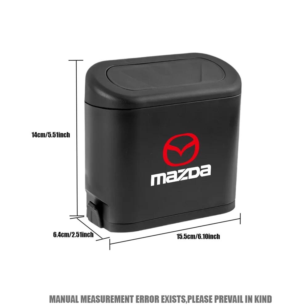 

2025 Hot Car Trash Bin Hanging Vehicle Garbage Dust Case Storage Box Pressing Type Trash Can Car Accessories For Mazda 3 6 Axela