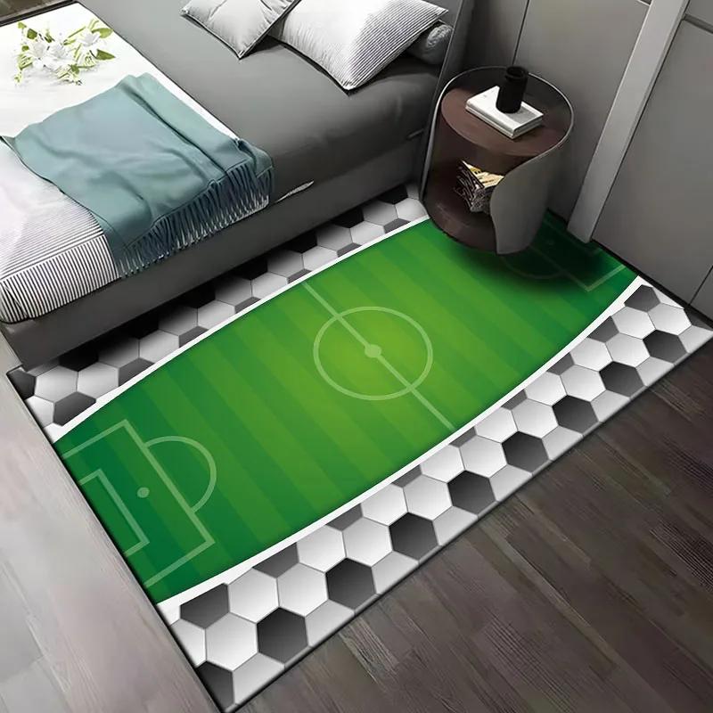 Football Art Pattern Rug Carpet for Living Room Bathroom Mat Creative Doormat Carpet for Bedroom Home Decor Tapis Salon