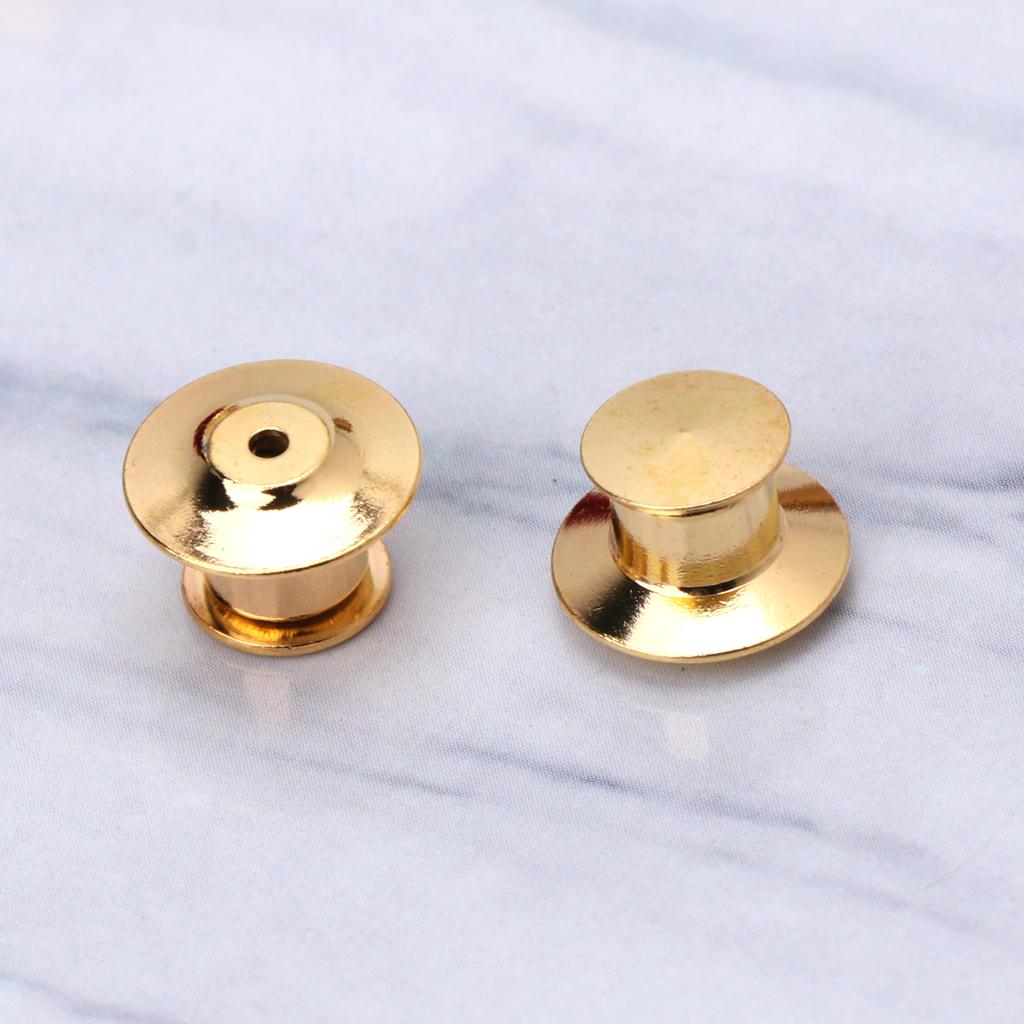 10 Pieces/Set Metal Pins Keepers Pin Backs Locking Clasp for Jewelry Replacement