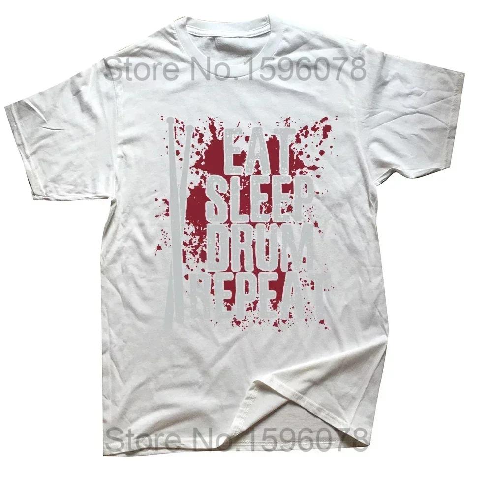 Retro Vintage Drummer T Shirt Graphic Cotton Streetwear Drumming Drumsticks Drumset Drum Set Birthday Gifts Tshirt Men Clothing