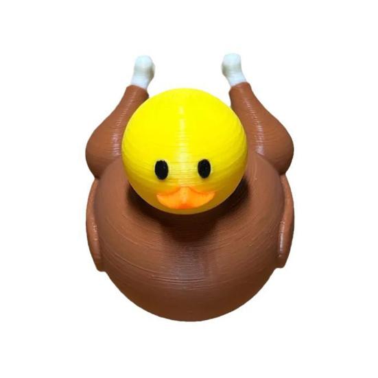 Thanksgiving Mini Turkey Duck Figurine Bright Color Resin Statue Bulk Decor Autumn Harvest Day