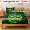 3-piece Simple Modern Skull Animal Pattern Digital Printing Three Piece Fitted Sheet Set, Bedroom Printed Bed Cover Set, Bedding