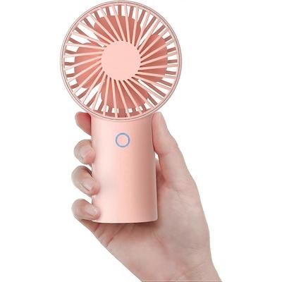 Håndholdt Ventilator, 4000mAh Bærbar Ventilator, Batteridrevet Håndventilator med 3 Hastigheder til Rejse/Pendling/Picnic/Kontor-Pink