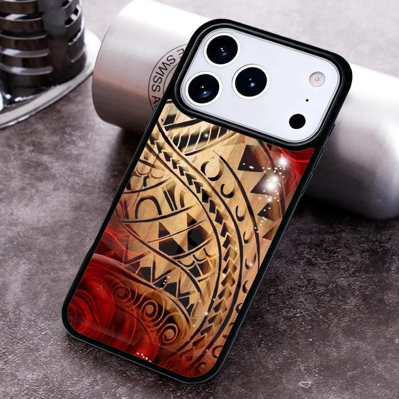

Polynesian Maori tribal samoan pattern tattoo Phone Case for iPhone 17 16 15 Pro Max Air 14 13 12 11 Plus Shockproof Capa Cover iPhone17 Pro