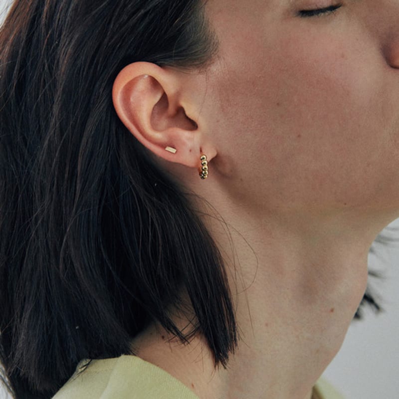 Green [10k Gold] Two.k.41 / Foundation Bar Piercing