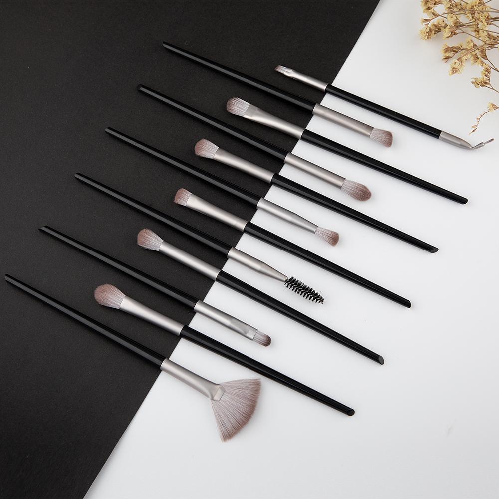 12PCS Eyeshadow Makeup Brushes Blending Eyebrow Brush Eyeliner Brush Wool Hair Small Fan Brush Cosmetic Tool